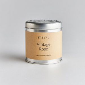 vintage rose tin